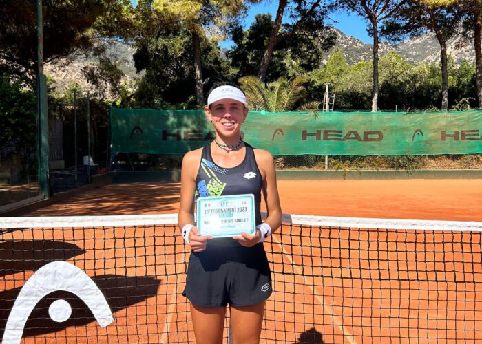 Primo titolo Itf per Pedone che brinda al successo a Pula
