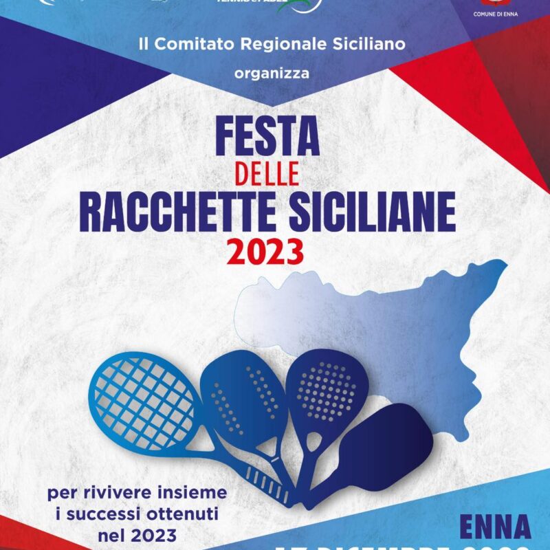 Domenica 17 dicembre a Enna la Festa delle Racchette Siciliane con diversi atleti del Ctp tra i premiati