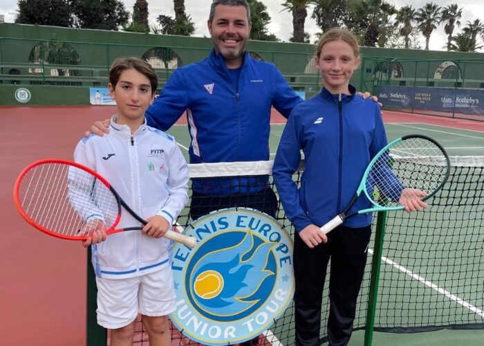 Freni e Gioè in gara a Malta, Tennis Europe under 12