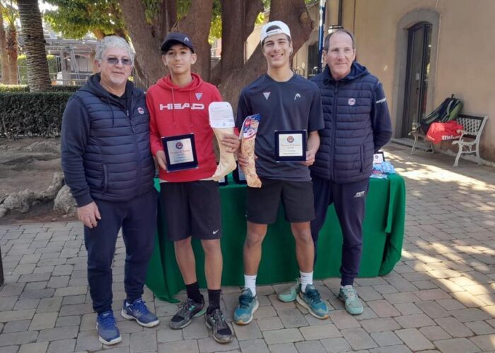 Al torneo giovanile di Natale successi nei doppi di Muscolino – De Bellis e Pivetti – Moncada